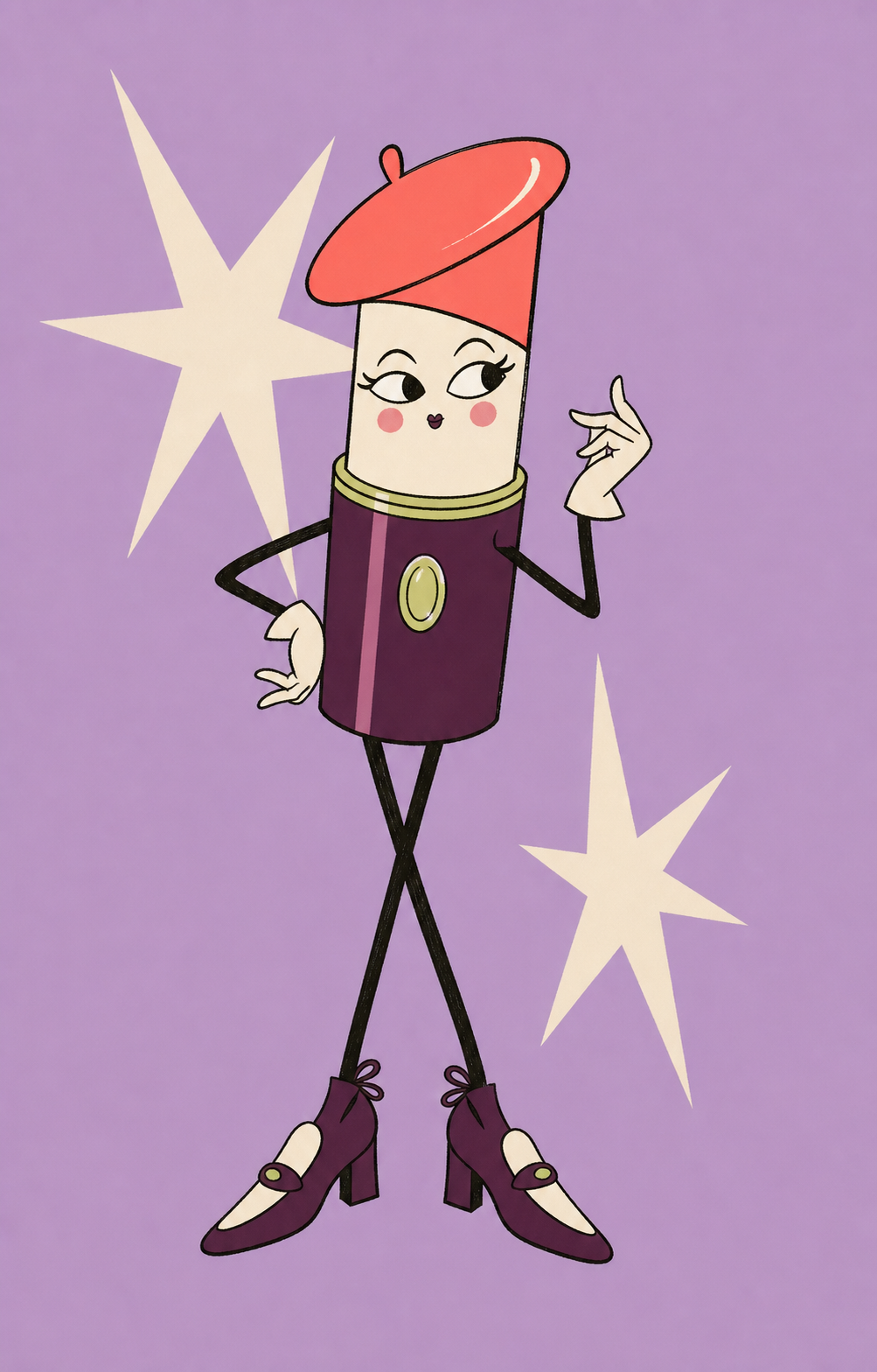 Beauty brand mascot concept