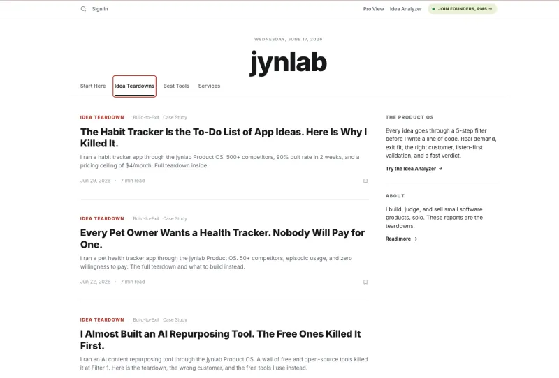 Editorial Style Blog screenshot